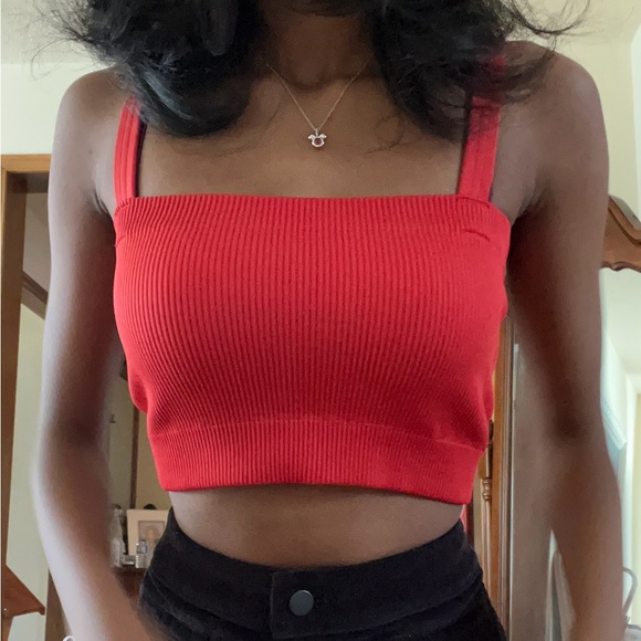 Red Crop Top, Dynamite - Picture 2 of 3
